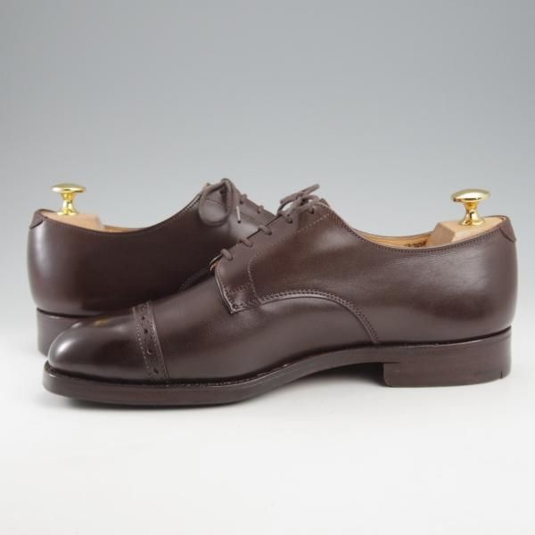 極上★トリッカーズ SIZE 6.5【現行定価10万円以上★パンチドキャップトゥ/m6412】カーフ/濃茶/メンズ/Tricker's★k429