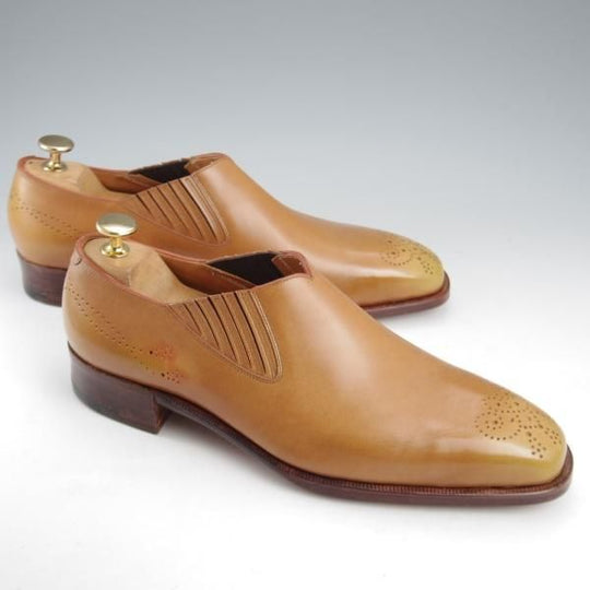 未使用★(浅草)ギルド・オブ・クラフツ US7D【税込上代￥330,000-★最上級/フルハンドメイド/純正ツリー付】サイドエラスティック★k431