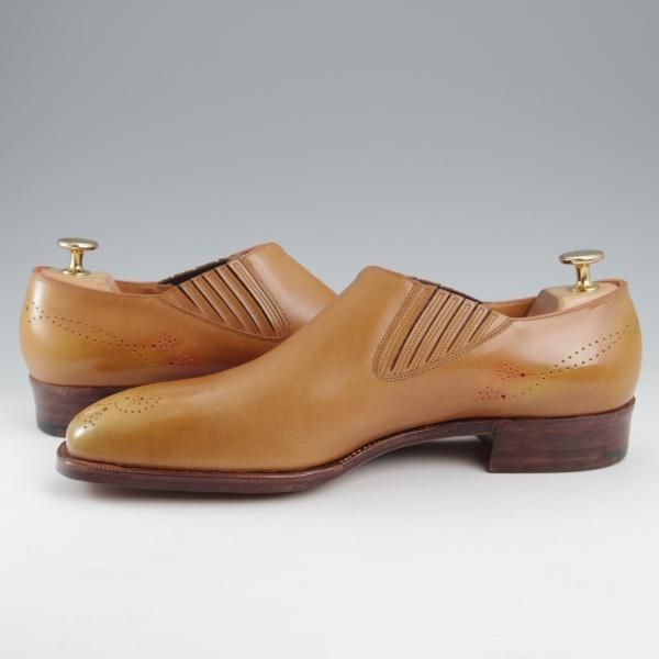 未使用★(浅草)ギルド・オブ・クラフツ US7D【税込上代￥330,000-★最上級/フルハンドメイド/純正ツリー付】サイドエラスティック★k431