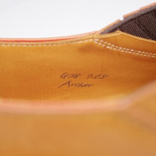 未使用★(浅草)ギルド・オブ・クラフツ US7D【税込上代￥330,000-★最上級/フルハンドメイド/純正ツリー付】サイドエラスティック★k431