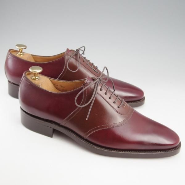 未使用★(HM)ギルド・オブ・クラフツ US7D【税込上代￥165,000-★Fudge/ハンドソーンウェルテッド製法】サドルシューズ/赤茶×茶★k432