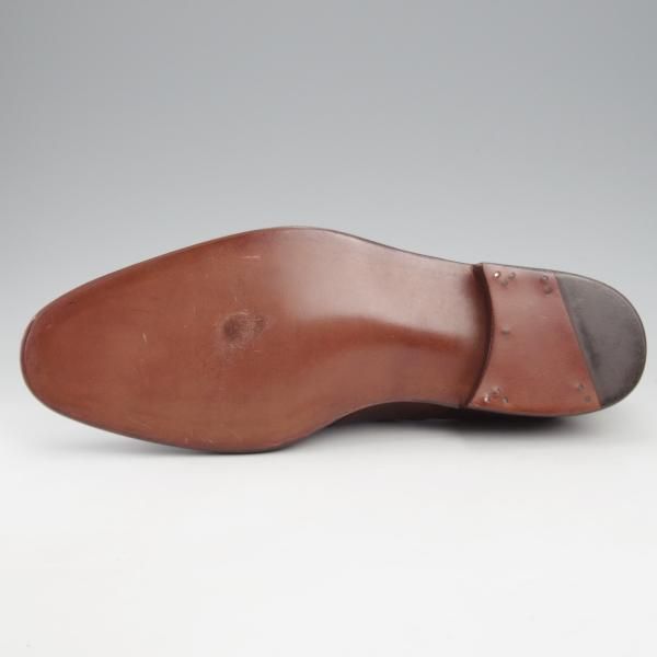 未使用★(HM)ギルド・オブ・クラフツ US7D【税込上代￥165,000-★Fudge/ハンドソーンウェルテッド製法】サドルシューズ/赤茶×茶★k432