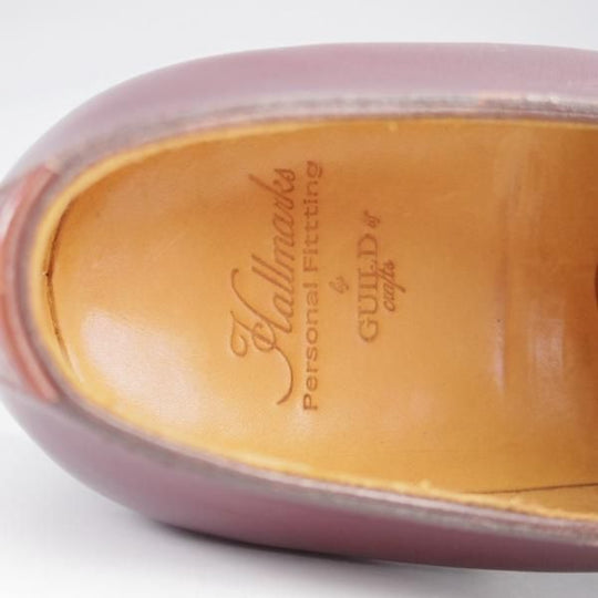 未使用★(HM)ギルド・オブ・クラフツ US7D【税込上代￥165,000-★Fudge/ハンドソーンウェルテッド製法】サドルシューズ/赤茶×茶★k432