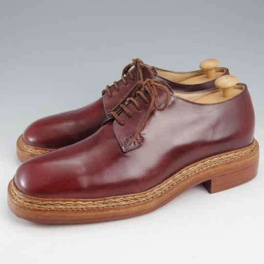 未使用★(浅草)ギルド・オブ・クラフツ US7.5E程度【コードバン仕様★ノルウィージャン製法/純正ツリー付】赤茶★k433