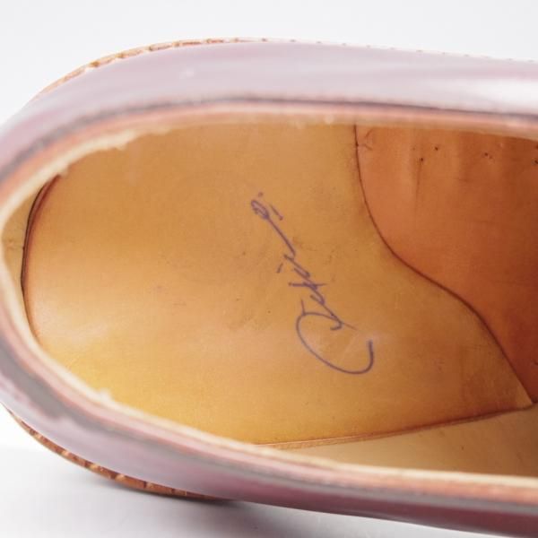 未使用★(浅草)ギルド・オブ・クラフツ US7.5E程度【コードバン仕様★ノルウィージャン製法/純正ツリー付】赤茶★k433