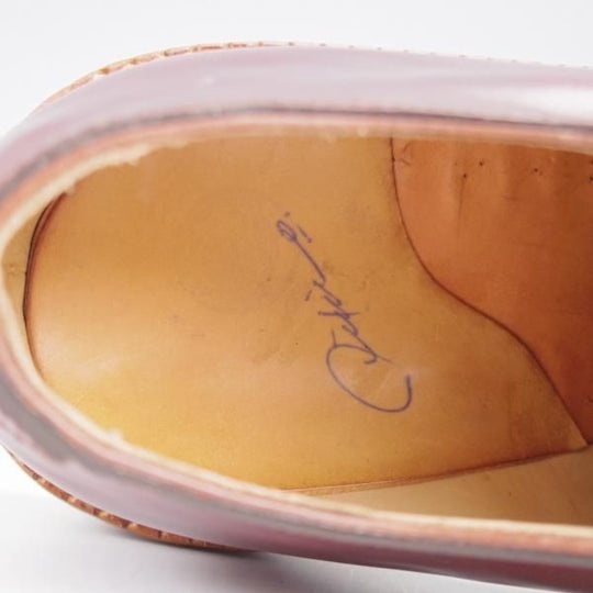 未使用★(浅草)ギルド・オブ・クラフツ US7.5E程度【コードバン仕様★ノルウィージャン製法/純正ツリー付】赤茶★k433