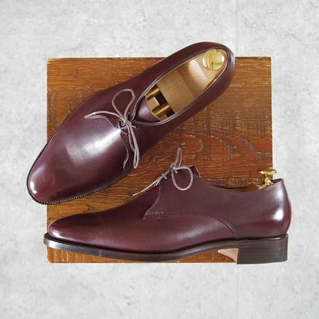 未使用★(HM)ギルド・オブ・クラフツ US6E【税込上代￥165,000-★Rusty/ハンドソーンウェルテッド製法】プレーントゥ/赤茶/メンズ★k434