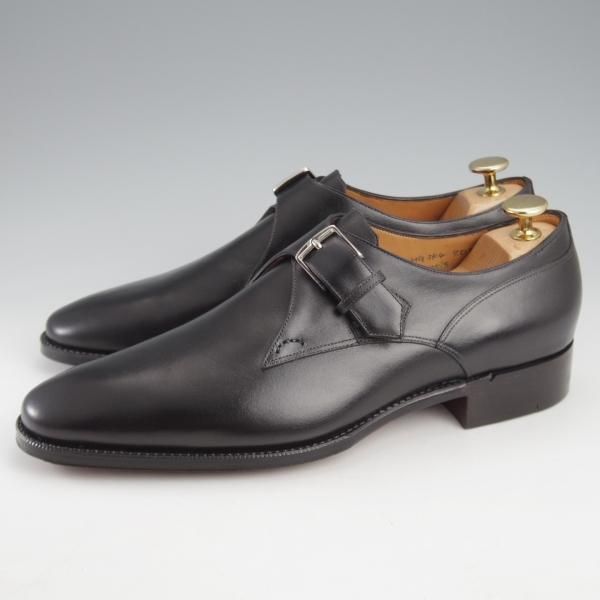 未使用★(HM)ギルド・オブ・クラフツ US7C【税込上代￥165,000-★Runtis/ハンドソーンウェルテッド製法】モンクストラップ/黒★k435