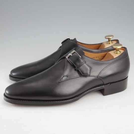 未使用★(HM)ギルド・オブ・クラフツ US7C【税込上代￥165,000-★Runtis/ハンドソーンウェルテッド製法】モンクストラップ/黒★k435