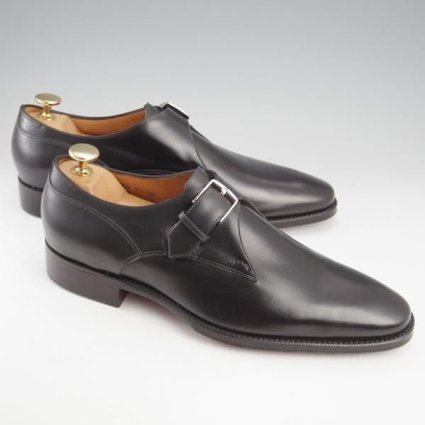 未使用★(HM)ギルド・オブ・クラフツ US7C【税込上代￥165,000-★Runtis/ハンドソーンウェルテッド製法】モンクストラップ/黒★k435