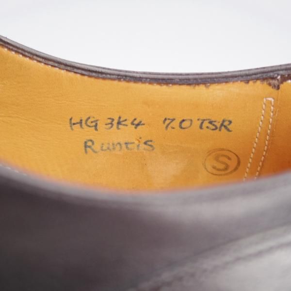 未使用★(HM)ギルド・オブ・クラフツ US7C【税込上代￥165,000-★Runtis/ハンドソーンウェルテッド製法】モンクストラップ/黒★k435