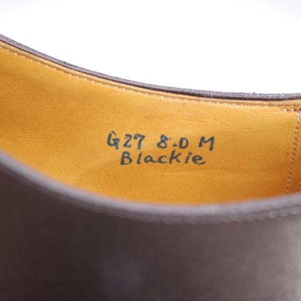 未使用★(浅草)ギルド・オブ・クラフツ SIZE 8(M)【定価￥115,500-★Blackie/ストレートチップ】カーフ/黒/メンズ/Guild of crafts★k438