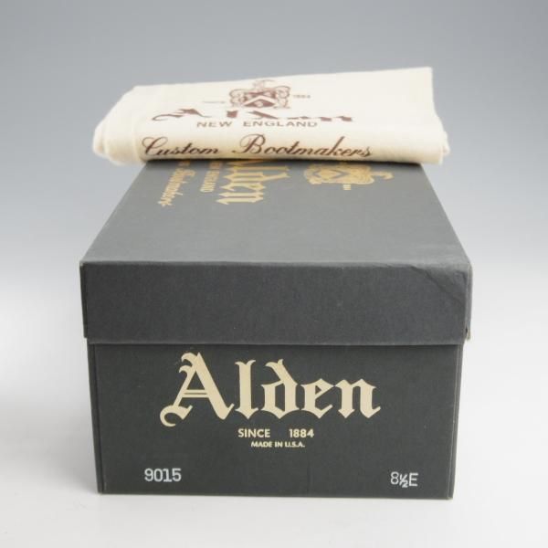 未使用★オールデン 8.5E【現行定価18万円程度★コードバン仕様/ハンプトンラスト/9015】パンチドキャップトゥ/赤茶/メンズ/ALDEN★k439