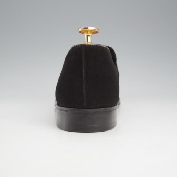 ★クロケット&ジョーンズ 7.5EX【貴重★(英)ポールスミス別注/バタフライローファー】スリッポン/スエード/黒/メンズ/Crockett&Jones★k441