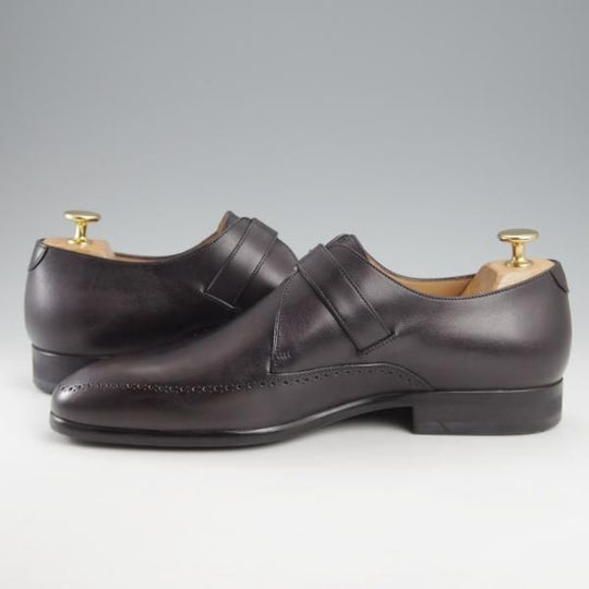 未使用★(仏)ベルルッティ SIZE 7.5【黒系パティーヌ★ヴェネチアレザー/モンクストラップ】NERO GRIGIO/黒/メンズ/Berluti★k442