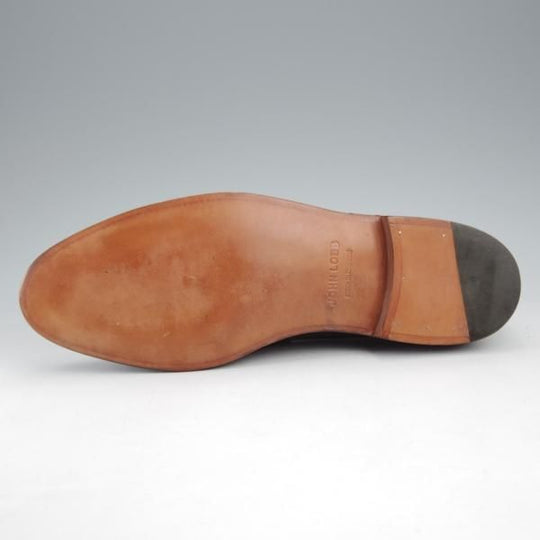 未使用★ジョンロブ 7E【モデル定価￥216,000-★ALEY/アレイ/8695ラスト】TENSILE/ローファー/スリッポン/黒/メンズ/JOHN LOBB★k443