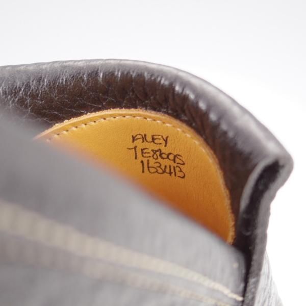 未使用★ジョンロブ 7E【モデル定価￥216,000-★ALEY/アレイ/8695ラスト】TENSILE/ローファー/スリッポン/黒/メンズ/JOHN LOBB★k443