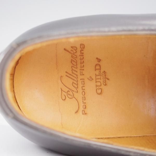 未使用★(HM)ギルド・オブ・クラフツ US6.5C【税込上代￥165,000-★Fudge/ハンドソーンウェルテッド製法】サドルシューズ/黒×灰★k447