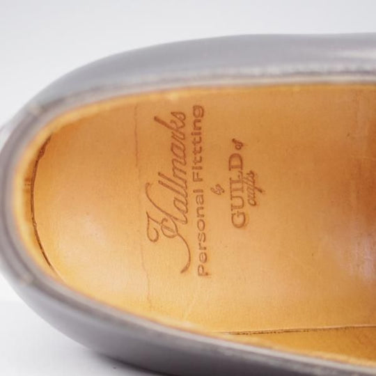 未使用★(HM)ギルド・オブ・クラフツ US6.5C【税込上代￥165,000-★Fudge/ハンドソーンウェルテッド製法】サドルシューズ/黒×灰★k447