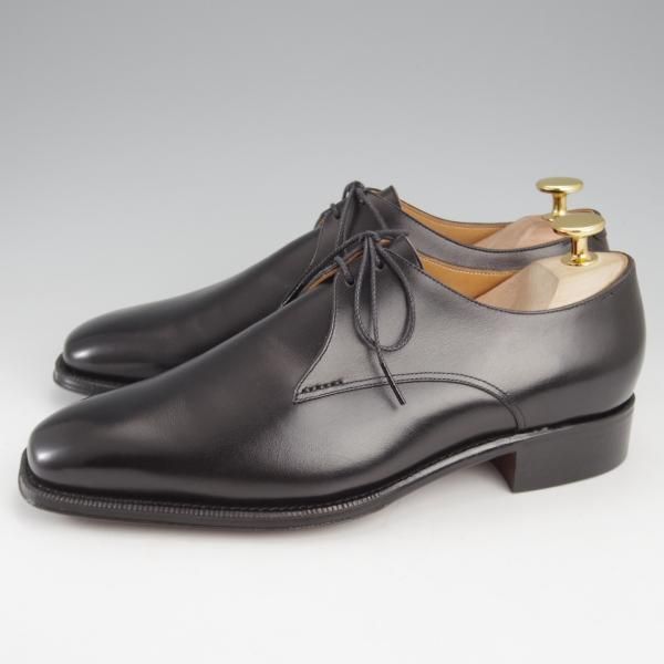 未使用★(HM)ギルド・オブ・クラフツ US5D【税込上代￥165,000-★Rusty/ハンドソーンウェルテッド製法】Vフロント/プレーントゥ/黒★k448