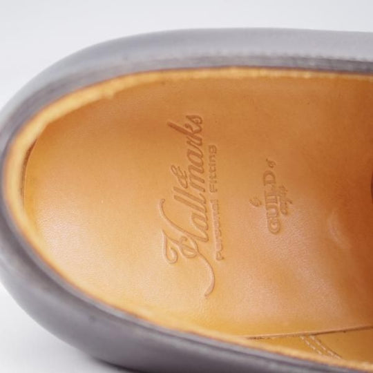 未使用★(HM)ギルド・オブ・クラフツ US5D【税込上代￥165,000-★Rusty/ハンドソーンウェルテッド製法】Vフロント/プレーントゥ/黒★k448