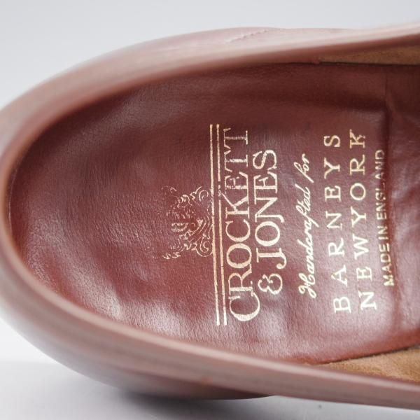極上★クロケット&ジョーンズ 7E【バーニーズNY別注★CITYソール仕様/TEIGN】341ラスト/コインローファー/濃茶/Crockett&Jones★k449