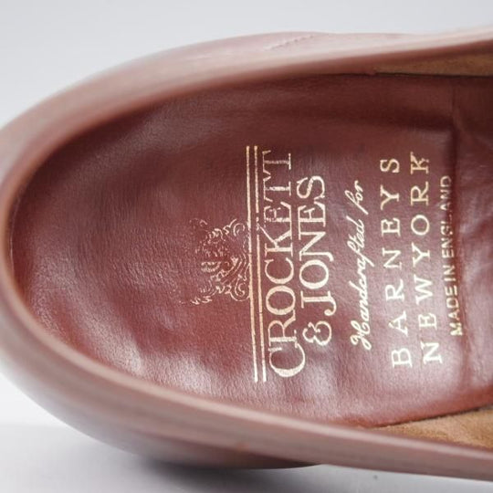 極上★クロケット&ジョーンズ 7E【バーニーズNY別注★CITYソール仕様/TEIGN】341ラスト/コインローファー/濃茶/Crockett&Jones★k449