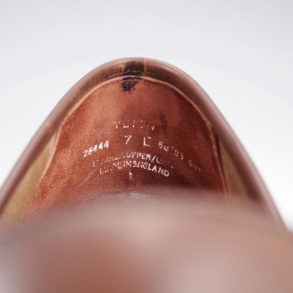 極上★クロケット&ジョーンズ 7E【バーニーズNY別注★CITYソール仕様/TEIGN】341ラスト/コインローファー/濃茶/Crockett&Jones★k449