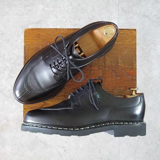 極美品★パラブーツ SIZE 6【定価￥79,200-★アヴィニョン/AVIGNON】グリフソール/リスレザー/Uチップ/NOIR/黒/Paraboot★k451