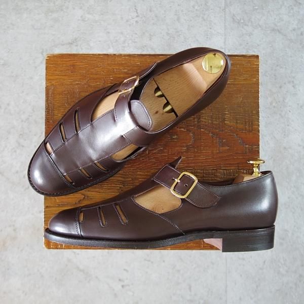 未使用★(英)チーニー 6F【定価￥70,400-★グルカサンダル/PENZANCE/ペンザンス】1886ラスト/カーフ/MOCHA/濃茶/メンズ/CHEANEY★k452