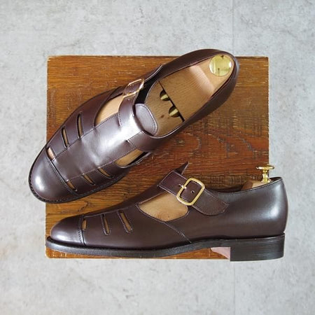 未使用★(英)チーニー 6F【定価￥70,400-★グルカサンダル/PENZANCE/ペンザンス】1886ラスト/カーフ/MOCHA/濃茶/メンズ/CHEANEY★k452