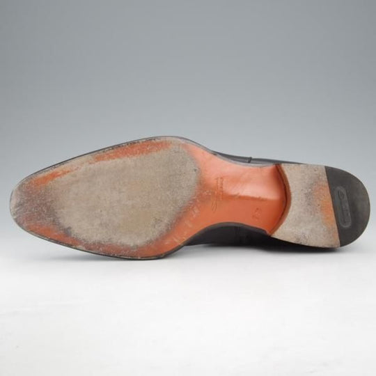 極上★(伊)サントーニ SIZE 7.5【定価￥195,800-★クロコダイル×カーフ/ジョッパーブーツ】サイドジップブーツ/15793/黒/Santoni★k453