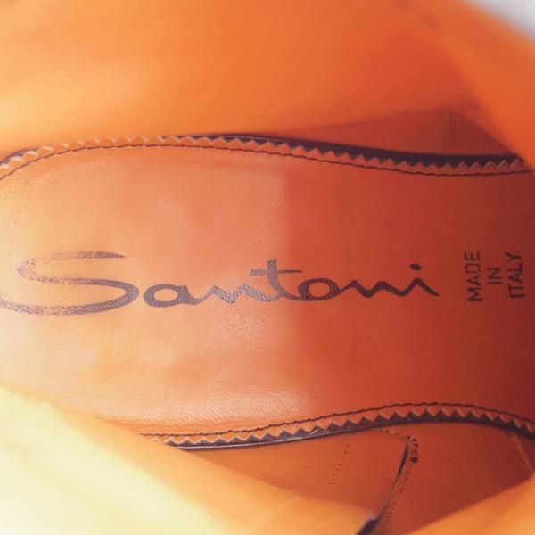 極上★(伊)サントーニ SIZE 7.5【定価￥195,800-★クロコダイル×カーフ/ジョッパーブーツ】サイドジップブーツ/15793/黒/Santoni★k453