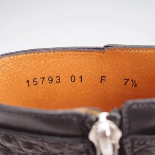 極上★(伊)サントーニ SIZE 7.5【定価￥195,800-★クロコダイル×カーフ/ジョッパーブーツ】サイドジップブーツ/15793/黒/Santoni★k453