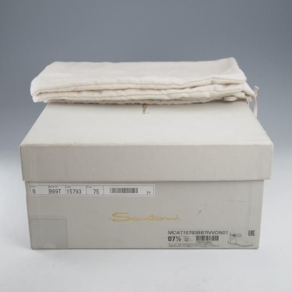 極上★(伊)サントーニ SIZE 7.5【定価￥195,800-★クロコダイル×カーフ/ジョッパーブーツ】サイドジップブーツ/15793/黒/Santoni★k453