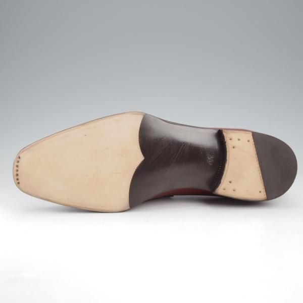 未使用★(伊)ステファノ・ベーメル SIZE 41【定価20万円以上★コインローファー/106】カーフ/赤茶/メンズ/Stefano Bemer★k455