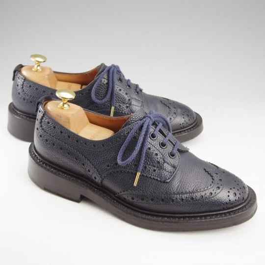 ★トリッカーズ SIZE 5【バートン同系モデル★(英)マッキントッシュ別注/M7346】カントリーシューズ/フルブローグ/紺/Tricker's★k456