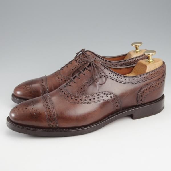 極上★(米)アレンエドモンズ 8D【貴重★ブルックスブラザーズ別注/BROOKS BROTHERS】セミブローグ/カーフ/濃茶/ALLEN EDMONDS★k457