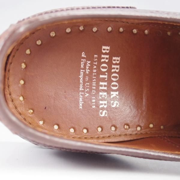 極上★(米)アレンエドモンズ 8D【貴重★ブルックスブラザーズ別注/BROOKS BROTHERS】セミブローグ/カーフ/濃茶/ALLEN EDMONDS★k457