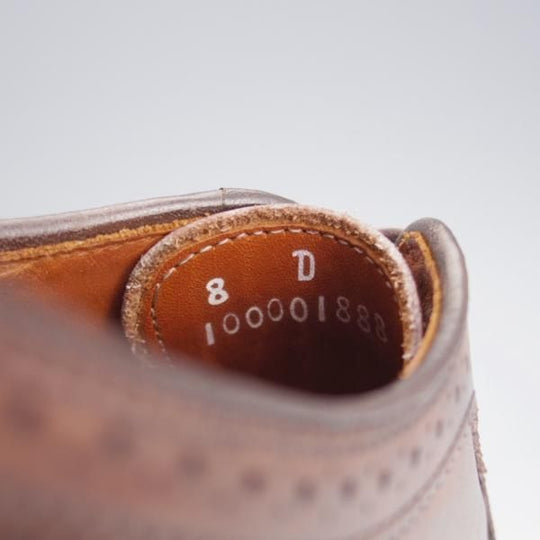 極上★(米)アレンエドモンズ 8D【貴重★ブルックスブラザーズ別注/BROOKS BROTHERS】セミブローグ/カーフ/濃茶/ALLEN EDMONDS★k457