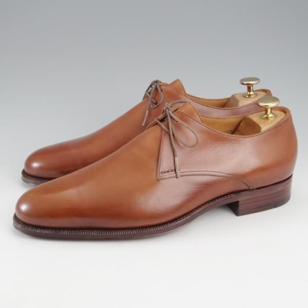 未使用★(HM)ギルド・オブ・クラフツ US7D【税込上代￥165,000-★Pramide/ハンドソーンウェルテッド製法】プレーントゥ/茶★k458