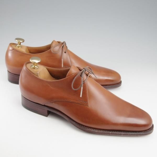 未使用★(HM)ギルド・オブ・クラフツ US7D【税込上代￥165,000-★Pramide/ハンドソーンウェルテッド製法】プレーントゥ/茶★k458