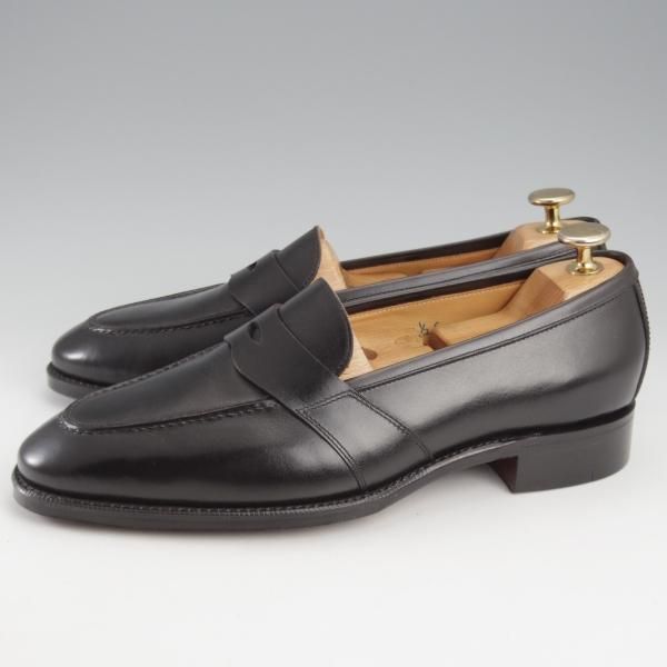 未使用★(浅草)ギルド・オブ・クラフツ US6.5D【税込上代￥198,000-★Agnes/ハンドソーンウェルテッド製法】コインローファー/黒★k459