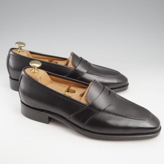 未使用★(浅草)ギルド・オブ・クラフツ US6.5D【税込上代￥198,000-★Agnes/ハンドソーンウェルテッド製法】コインローファー/黒★k459