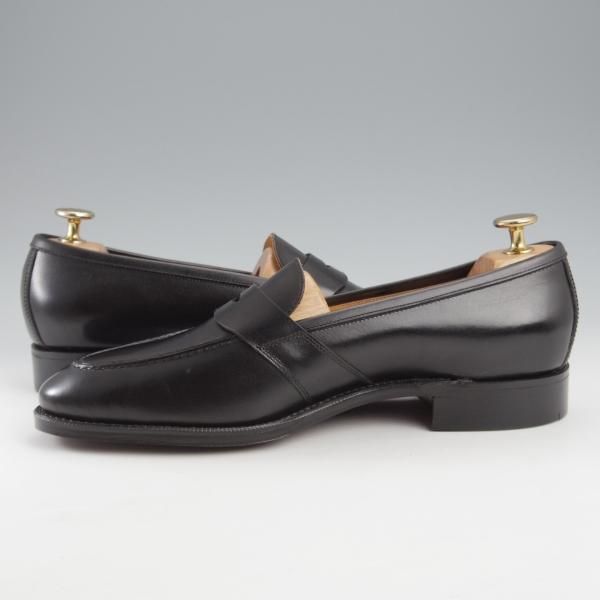 未使用★(浅草)ギルド・オブ・クラフツ US6.5D【税込上代￥198,000-★Agnes/ハンドソーンウェルテッド製法】コインローファー/黒★k459