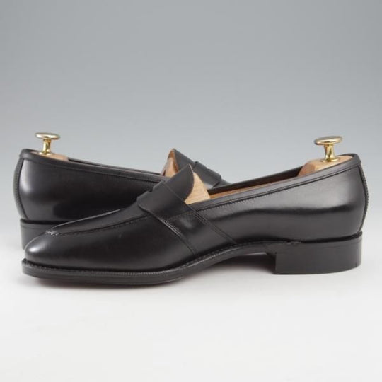 未使用★(浅草)ギルド・オブ・クラフツ US6.5D【税込上代￥198,000-★Agnes/ハンドソーンウェルテッド製法】コインローファー/黒★k459