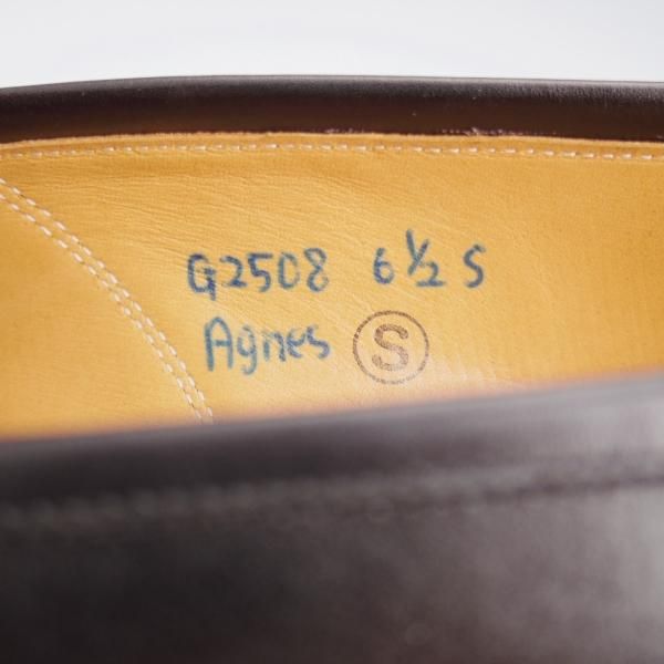 未使用★(浅草)ギルド・オブ・クラフツ US6.5D【税込上代￥198,000-★Agnes/ハンドソーンウェルテッド製法】コインローファー/黒★k459