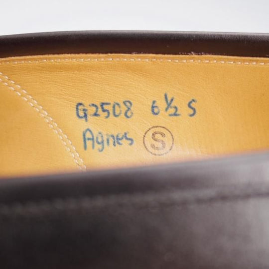 未使用★(浅草)ギルド・オブ・クラフツ US6.5D【税込上代￥198,000-★Agnes/ハンドソーンウェルテッド製法】コインローファー/黒★k459