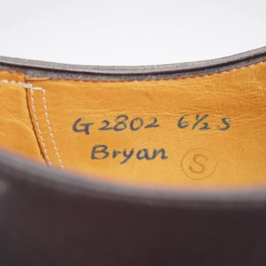 未使用★(HM)ギルド・オブ・クラフツ US6.5D【税込上代￥165,000-★Bryan/ハンドソーンウェルテッド製法】ブラインドブローグ/黒★k461