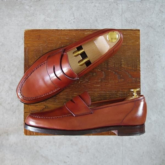 極上★クロケット&ジョーンズ 5.5E【定価￥86,900-★HARVARD 2/ハーバード】コインローファー/376ラスト/カーフ/茶/Crockett&Jones★k463